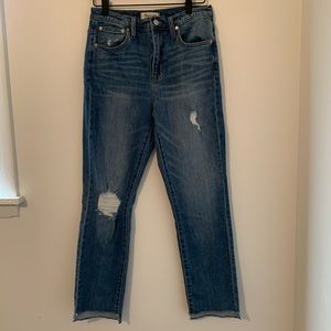 Madewell High Rise Slim Boy Cropped Jeans